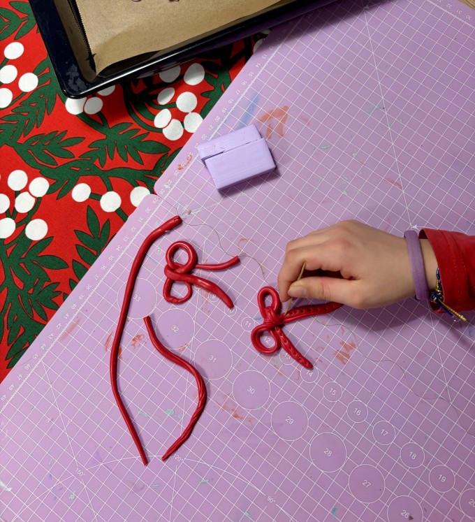 DIY Weihnachtsbasteln Maschen