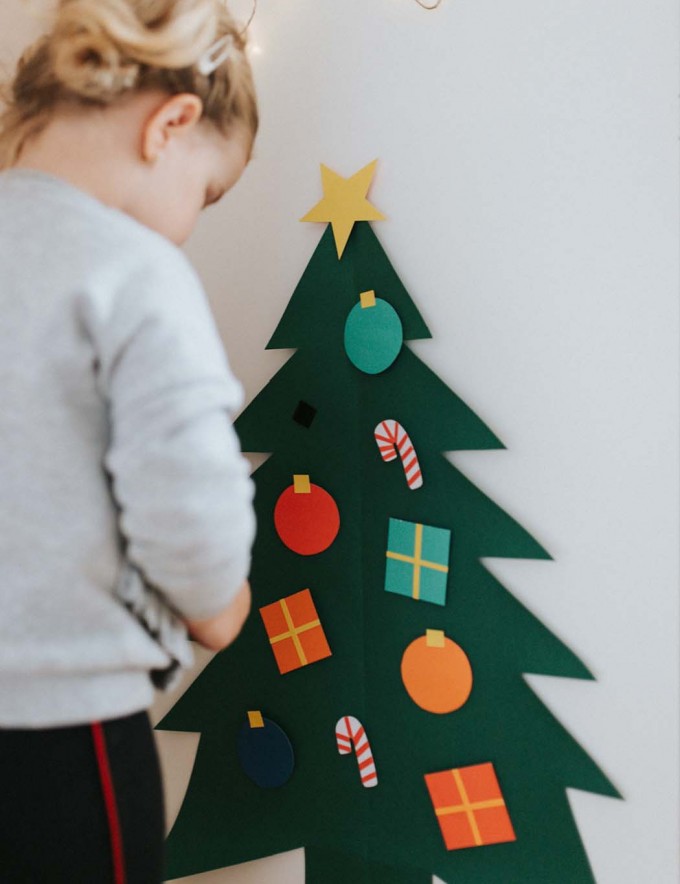 DIY Weihnachtsbaum fürs Kinderzimmer