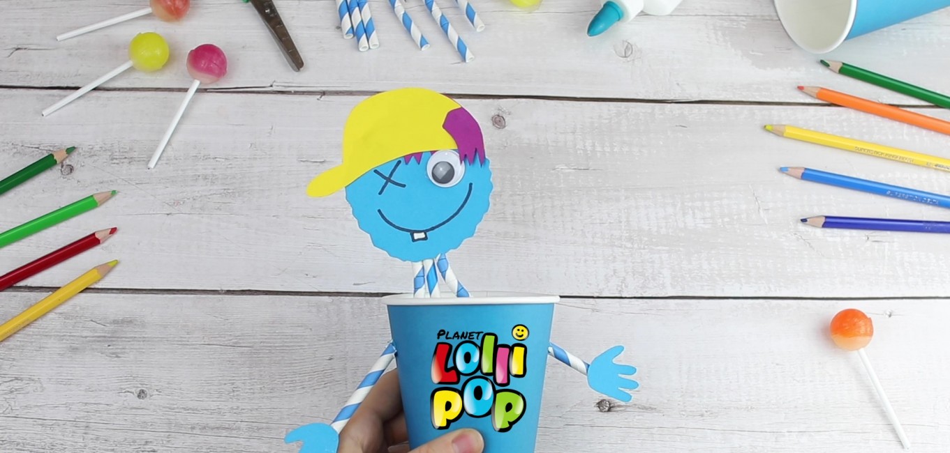 DIY Happy Pappbecher-Figur