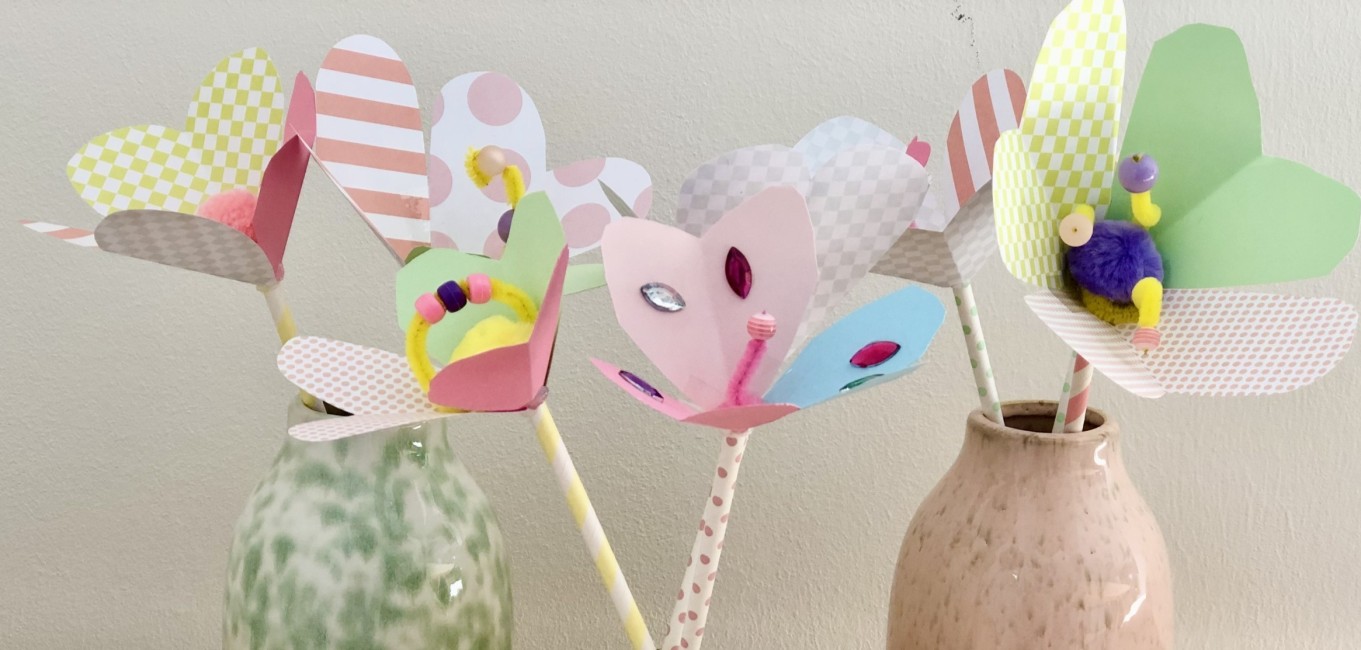 Kunterbunte Herzblüten-Blumen DIY