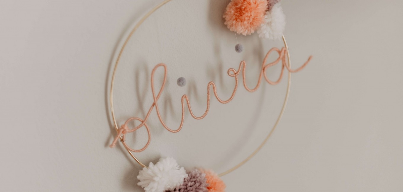 #1 DIY: Children’s room decoration name circle