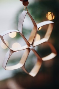 Christbaumanhänger in Sternform.